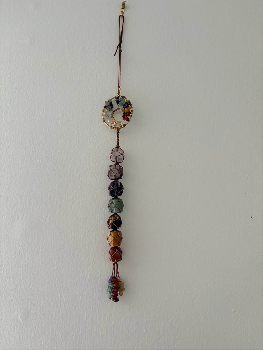 Gemstone Chakra Tree of Life Hanging Wall Decor 14”